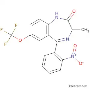 Molecular Structure of 184712-85-4 (2H-1,4-Benzodiazepin-2-one,
1,3-dihydro-3-methyl-5-(2-nitrophenyl)-7-(trifluoromethoxy)-)