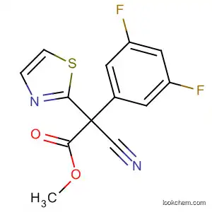 Molecular Structure of 184839-32-5 (2-Thiazoleacetic acid, a-cyano-4-(2,6-difluorophenyl)-, methyl ester)