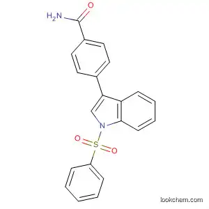 Molecular Structure of 184842-71-5 (Benzamide, 4-[1-(phenylsulfonyl)-1H-indol-3-yl]-)