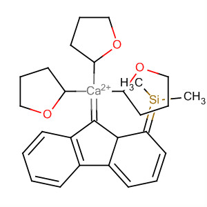 Molecular Structure of 184843-30-9 (Calcium, [(dimethylsilylene)di-9H-fluoren-9-ylidene]tris(tetrahydrofuran)-)