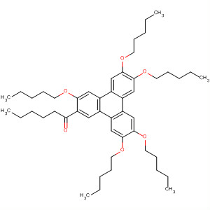 Molecular Structure of 184843-83-2 (1-Hexanone, 1-[3,6,7,10,11-pentakis(pentyloxy)-2-triphenylenyl]-)