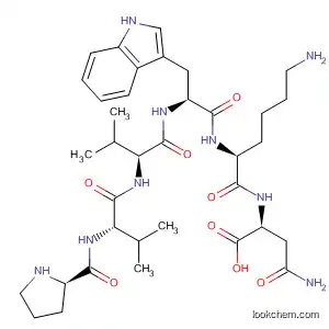 Molecular Structure of 184844-67-5 (L-Asparagine, L-prolyl-L-valyl-L-valyl-L-tryptophyl-L-lysyl-)