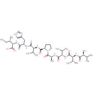 Molecular Structure of 184864-51-5 (L-Isoleucine, L-valyl-L-threonyl-L-valyl-L-alanyl-L-prolyl-L-valyl-L-histidyl-)