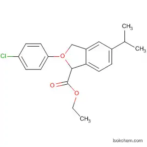 Molecular Structure of 184879-48-9 (2-Benzofurancarboxylic acid,
2-(4-chlorophenyl)-2,3-dihydro-5-(1-methylethyl)-, ethyl ester)