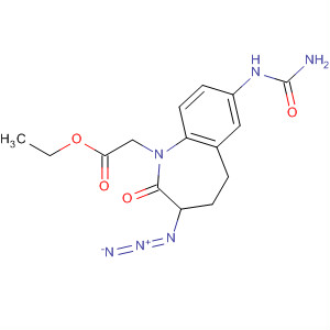 1H-1-Benzazepine-1-acetic acid, 7-[(aminocarbonyl)amino]-3-azido-2,3,4,5-tetrahydro-2-oxo-, ethyl ester