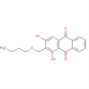 Molecular Structure of 184916-39-0 (9,10-Anthracenedione, 2-(butoxymethyl)-1,3-dihydroxy-)