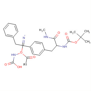 Molecular Structure of 184948-86-5 (Carbamic acid,
[[4-[2-[[(1,1-dimethylethoxy)carbonyl]amino]-3-(methylamino)-3-oxoprop
yl]phenyl]iminomethyl]-, phenylmethyl ester, (S)-)