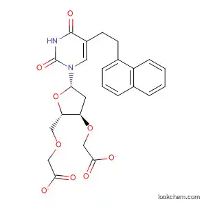 Molecular Structure of 185022-43-9 (Uridine, 2'-deoxy-5-[2-(1-naphthalenyl)ethyl]-, 3',5'-diacetate)
