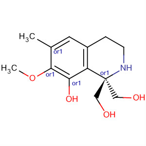 Molecular Structure of 185025-56-3 (1,3-Isoquinolinedimethanol,
1,2,3,4-tetrahydro-8-hydroxy-7-methoxy-6-methyl-, trans-)