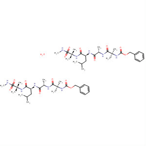 Molecular Structure of 185026-23-7 (Alaninamide,
2-methyl-N-[(phenylmethoxy)carbonyl]alanyl-L-alanyl-L-leucyl-N,2-dimeth
yl-, hydrate (2:1))