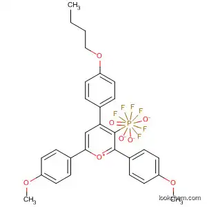 Molecular Structure of 185035-95-4 (Pyrylium, 4-(4-butoxyphenyl)-2,6-bis(4-methoxyphenyl)-,
hexafluorophosphate(1-))