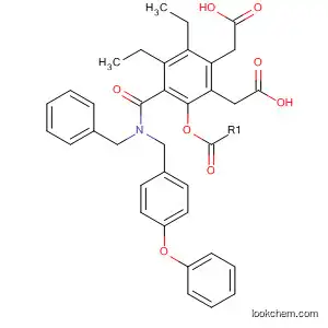 Molecular Structure of 185050-45-7 (1,2-Benzenediacetic acid,
4-[[[(4-phenoxyphenyl)methyl](phenylmethyl)amino]carbonyl]-, diethyl
ester)