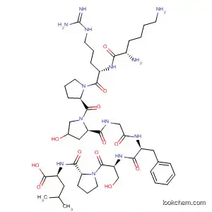 Molecular Structure of 185051-95-0 (L-Leucine,
L-lysyl-L-arginyl-L-prolyl-(4R)-4-hydroxy-L-prolylglycyl-L-phenylalanyl-L-ser
yl-L-prolyl-)