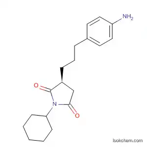 Molecular Structure of 185053-88-7 (2,5-Pyrrolidinedione, 3-[3-(4-aminophenyl)propyl]-1-cyclohexyl-, (S)-)