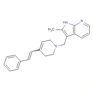 Molecular Structure of 185106-65-4 (1H-Pyrrolo[2,3-b]pyridine,
3-[[3,6-dihydro-4-(2-phenylethenyl)-1(2H)-pyridinyl]methyl]-2-methyl-,
(E)-)