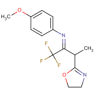 Molecular Structure of 185107-32-8 (Benzenamine,
N-[2-(4,5-dihydro-2-oxazolyl)-1-(trifluoromethyl)propylidene]-4-methoxy-,
(Z)-)