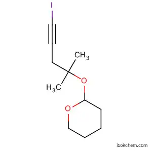 Molecular Structure of 185130-47-6 (2H-Pyran, tetrahydro-2-[(4-iodo-1,1-dimethyl-3-butynyl)oxy]-)