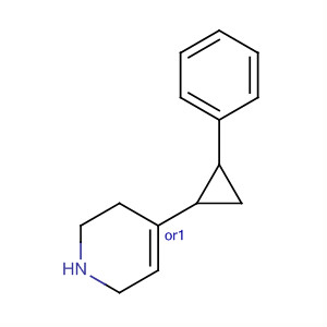 Molecular Structure of 185132-82-5 (Pyridine, 1,2,3,6-tetrahydro-4-(2-phenylcyclopropyl)-, trans-)