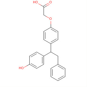 Molecular Structure of 185223-83-0 (Acetic acid, [4-[1-(4-hydroxyphenyl)-2-phenylethyl]phenoxy]-)
