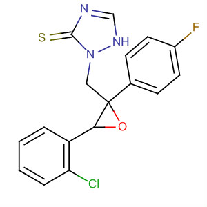 Molecular Structure of 185256-25-1 (3H-1,2,4-Triazole-3-thione,
2-[[3-(2-chlorophenyl)-2-(4-fluorophenyl)oxiranyl]methyl]-1,2-dihydro-)