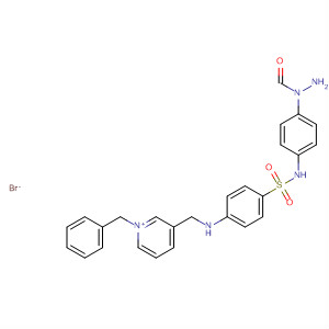 Molecular Structure of 185311-68-6 (Pyridinium,
3-[[[4-[[[4-(2-formylhydrazino)phenyl]amino]sulfonyl]phenyl]amino]carbon
yl]-1-(phenylmethyl)-, bromide)