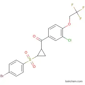 Molecular Structure of 185423-91-0 (Methanone,
[2-[(4-bromophenyl)sulfonyl]cyclopropyl][3-chloro-4-(2,2,2-trifluoroethoxy
)phenyl]-)