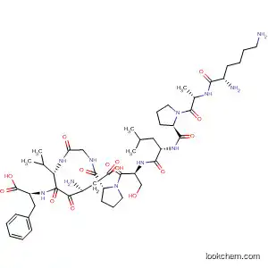 Molecular Structure of 185533-35-1 (L-Phenylalanine,
L-lysyl-L-alanyl-L-prolyl-L-leucyl-L-seryl-L-prolylglycyl-L-a-aspartyl-L-valyl-)