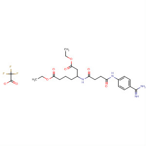 Heptanedioic acid, 3-[[4-[[4-(aminoiminomethyl)phenyl]amino]-1,4-dioxobutyl]amino]-, diethyl ester, mono(trifluoroacetate)
