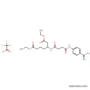 Heptanedioic acid,
3-[[4-[[4-(aminoiminomethyl)phenyl]amino]-1,4-dioxobutyl]amino]-,
diethyl ester, mono(trifluoroacetate)
