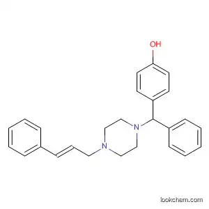 Molecular Structure of 185629-16-7 (Phenol, 4-[phenyl[4-(3-phenyl-2-propenyl)-1-piperazinyl]methyl]-, (E)-)