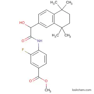 Molecular Structure of 185629-34-9 (Benzoic acid,
3-fluoro-4-[[hydroxy(5,6,7,8-tetrahydro-5,5,8,8-tetramethyl-2-naphthalen
yl)acetyl]amino]-, methyl ester)