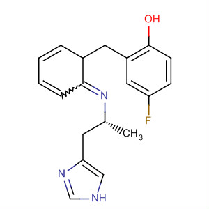 Molecular Structure of 186028-31-9 (Phenol,
4-fluoro-2-[[[2-(1H-imidazol-4-yl)-1-methylethyl]imino]phenylmethyl]-,
(R)-)