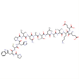 Molecular Structure of 186028-77-3 (L-Glutamic acid,
L-prolyl-L-tryptophyl-L-cysteinyl-L-histidyl-L-prolyl-L-isoleucyl-L-asparaginyl
-L-alanyl-L-threonyl-L-leucyl-L-alanyl-L-valyl-L-a-glutamyl-L-lysyl-)