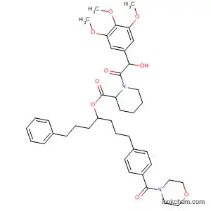 Molecular Structure of 188615-28-3 (2-Piperidinecarboxylic acid, 1-[oxo(3,4,5-trimethoxyphenyl)acetyl]-,
4-[4-(4-morpholinylcarbonyl)phenyl]-1-(3-phenylpropyl)butyl ester, (2S)-)