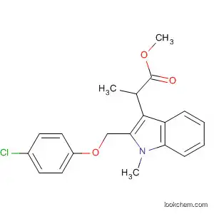 Molecular Structure of 188723-54-8 (1H-Indole-3-propanoic acid, 2-[(4-chlorophenoxy)methyl]-1-methyl-,
methyl ester)