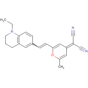 Molecular Structure of 188732-32-3 (Propanedinitrile,
[2-[2-(1-ethyl-1,2,3,4-tetrahydro-6-quinolinyl)ethenyl]-6-methyl-4H-pyran-
4-ylidene]-)