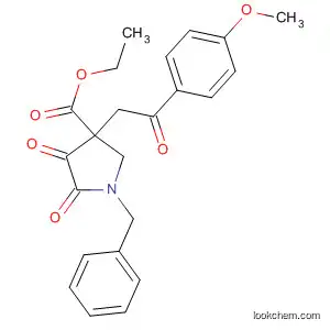 Molecular Structure of 188742-06-5 (3-Pyrrolidinecarboxylic acid,
3-[2-(4-methoxyphenyl)-2-oxoethyl]-4,5-dioxo-1-(phenylmethyl)-, ethyl
ester)