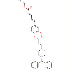 2,4-Pentadienoic acid, 5-[4-[3-[4-(diphenylmethyl)-1-piperazinyl]propoxy]-3-methoxyphenyl]-, ethyl ester