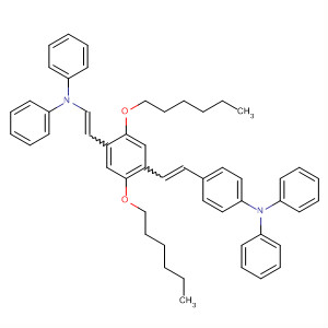 Molecular Structure of 188744-23-2 (Benzenamine,
4-[2-[4-[2-(diphenylamino)ethenyl]-2,5-bis(hexyloxy)phenyl]ethenyl]-N,N-
diphenyl-)