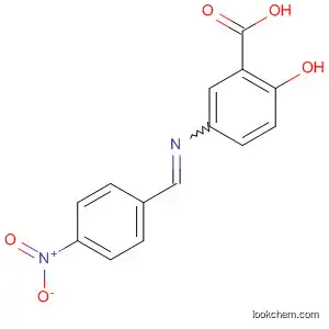 Molecular Structure of 188771-76-8 (Benzoic acid, 2-hydroxy-5-[[(4-nitrophenyl)methylene]amino]-)