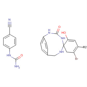 Molecular Structure of 188773-36-6 (Urea, N,N''-(2-bromo-5-hydroxy-1,4-phenylene)bis[N'-(4-cyanophenyl)-)