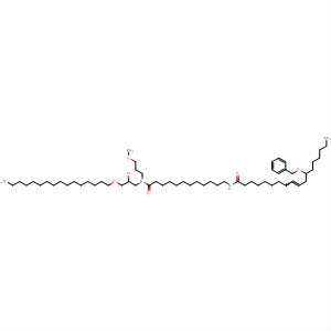Molecular Structure of 188773-52-6 (9-Octadecenamide,
N-[12-[[3-(hexadecyloxy)-2-hydroxypropyl](3-methoxypropyl)amino]-12-
oxododecyl]-12-(phenylmethoxy)-)