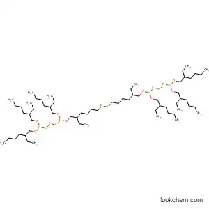 Molecular Structure of 188839-87-4 (7,13-Dioxa-9,10,11-trithia-8,12-diphosphanonadecane,
5,15-diethyl-8,12-bis[(2-ethylhexyl)oxy]-, 8,12-disulfide)