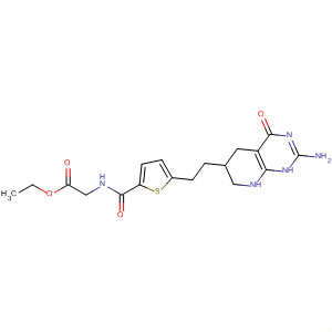 Glycine, N-[[5-[2-(2-amino-1,4,5,6,7,8-hexahydro-4-oxopyrido[2,3-d]pyrimidin-6- yl)ethyl]-2-thienyl]carbonyl]-, ethyl ester