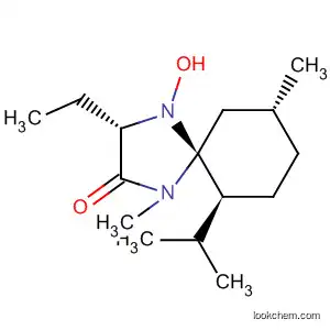 Molecular Structure of 188858-94-8 (1,4-Diazaspiro[4.5]decan-2-one,
3-ethyl-4-hydroxy-1,9-dimethyl-6-(1-methylethyl)-, (3S,5S,6S,9R)-)