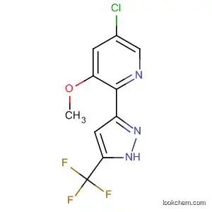 Molecular Structure of 188919-93-9 (Pyridine, 5-chloro-3-methoxy-2-[5-(trifluoromethyl)-1H-pyrazol-3-yl]-)
