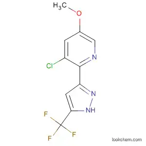 Molecular Structure of 188919-95-1 (Pyridine, 3-chloro-5-methoxy-2-[5-(trifluoromethyl)-1H-pyrazol-3-yl]-)