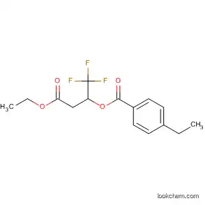 Molecular Structure of 188966-87-2 (Benzoic acid, 4-ethyl-, 3-ethoxy-3-oxo-1-(trifluoromethyl)propyl ester)