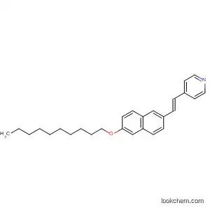 Molecular Structure of 189037-38-5 (Pyridine, 4-[2-[6-(decyloxy)-2-naphthalenyl]ethenyl]-, (E)-)