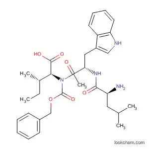Molecular Structure of 189237-19-2 (L-Isoleucine, N-[(phenylmethoxy)carbonyl]-L-leucyl-1-methyl-D-tryptophyl-)